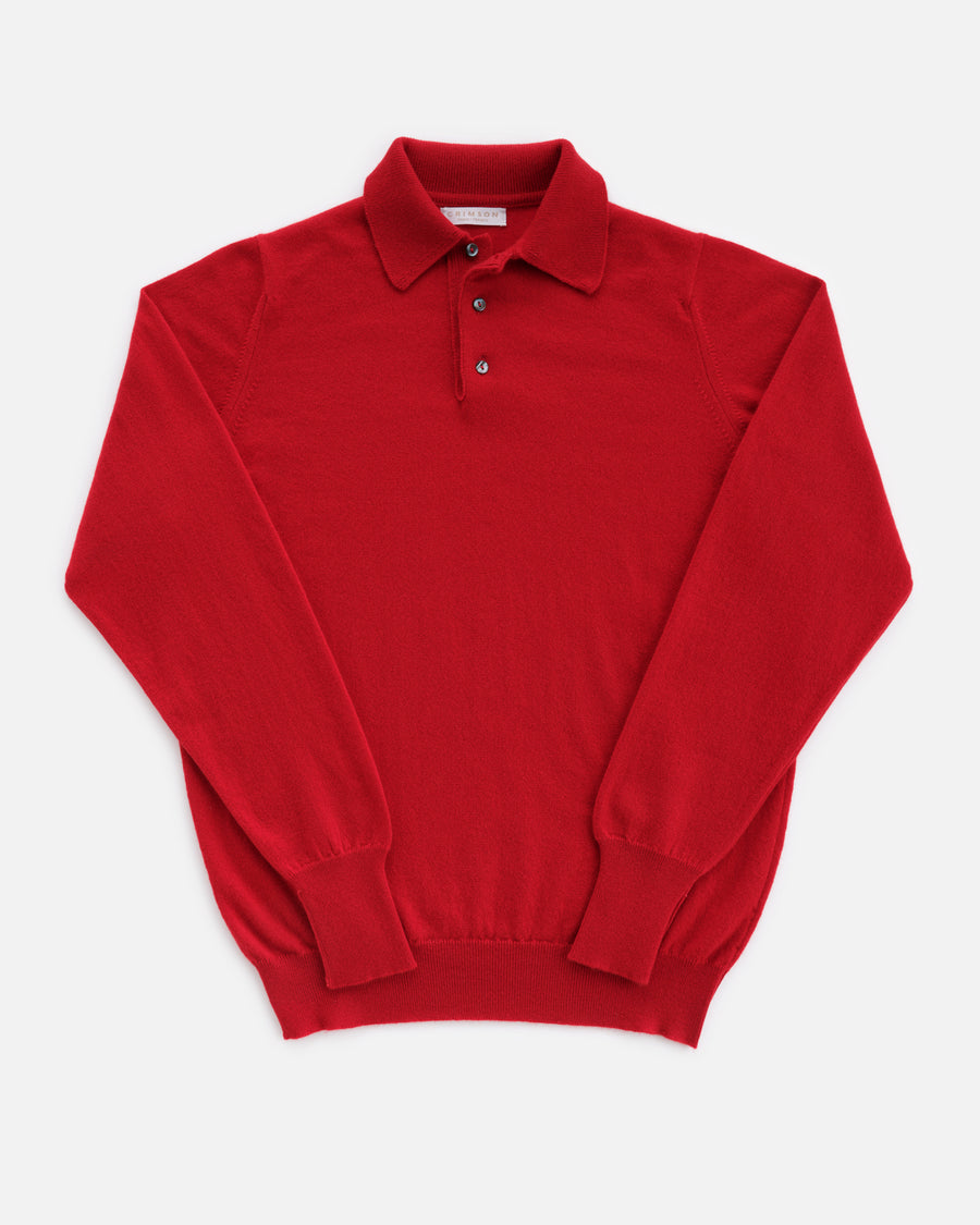 THE POLO SWEATER | CARDINAL