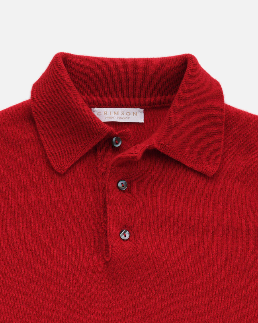 THE POLO SWEATER | CARDINAL