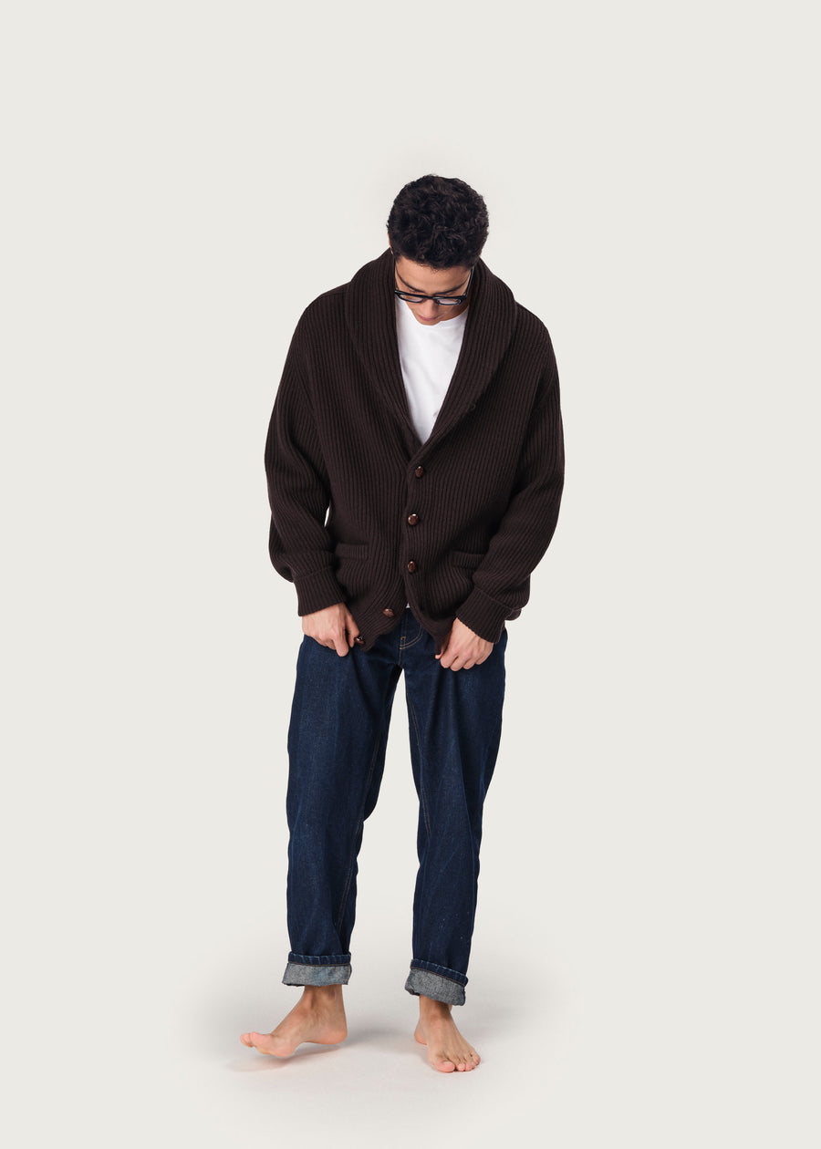 KENNEDY CARDIGAN | DK BROWN