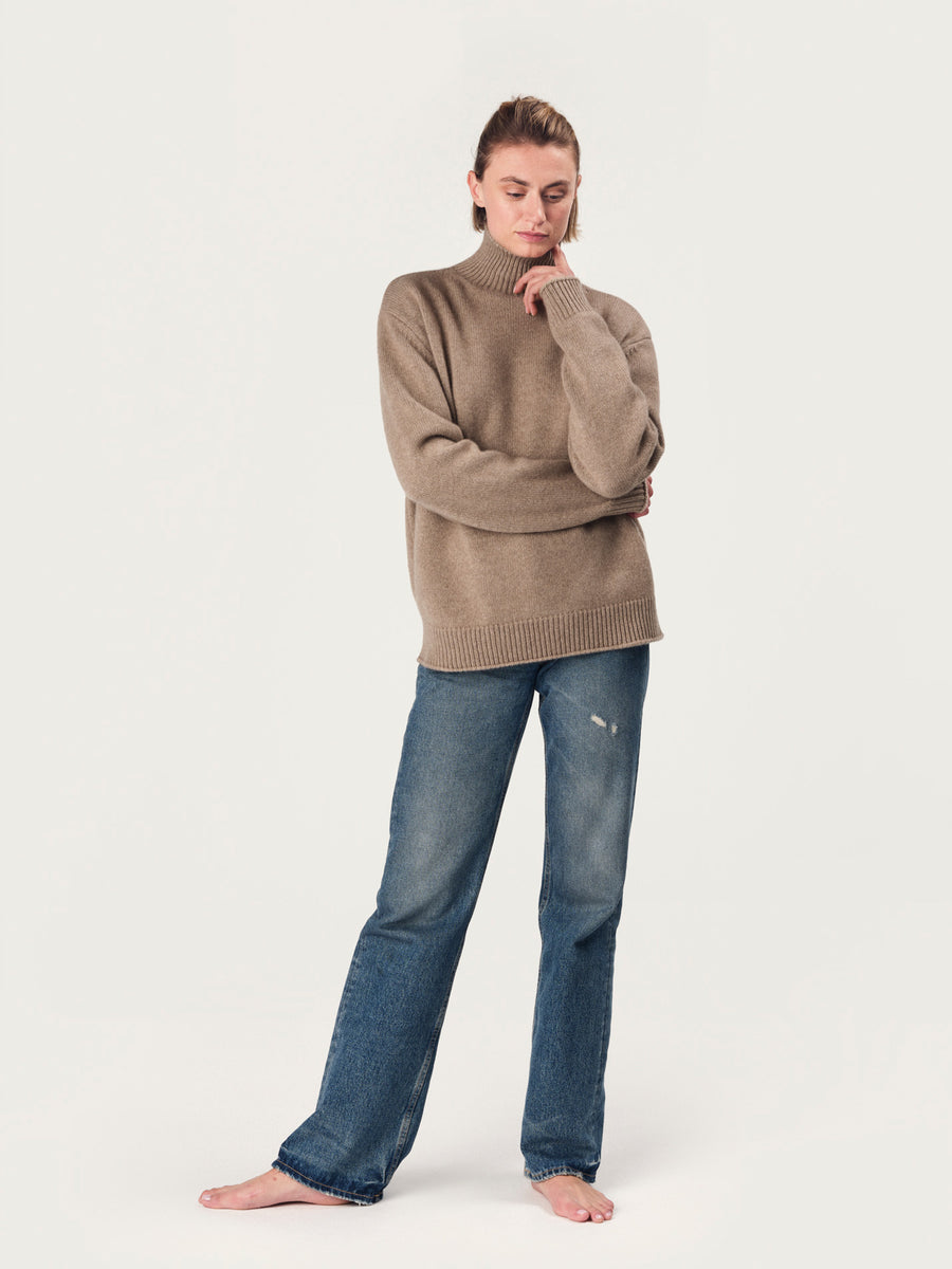 THE NICO ROLLNECK | DARK NATURAL