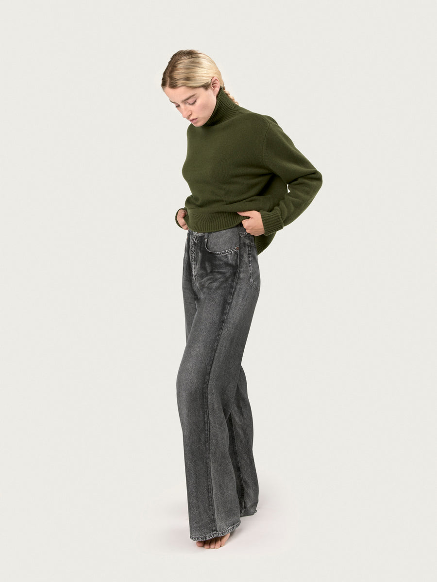 THE SILK PANT | BLACK JEAN
