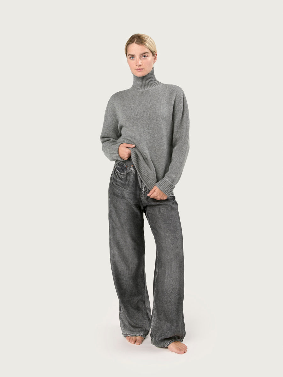 THE NICO ROLLNECK | GREY FLANNEL