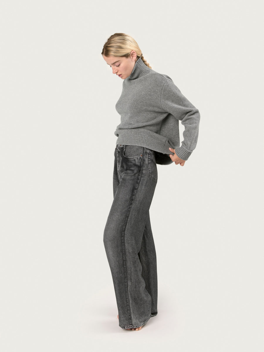 THE NICO ROLLNECK | GREY FLANNEL