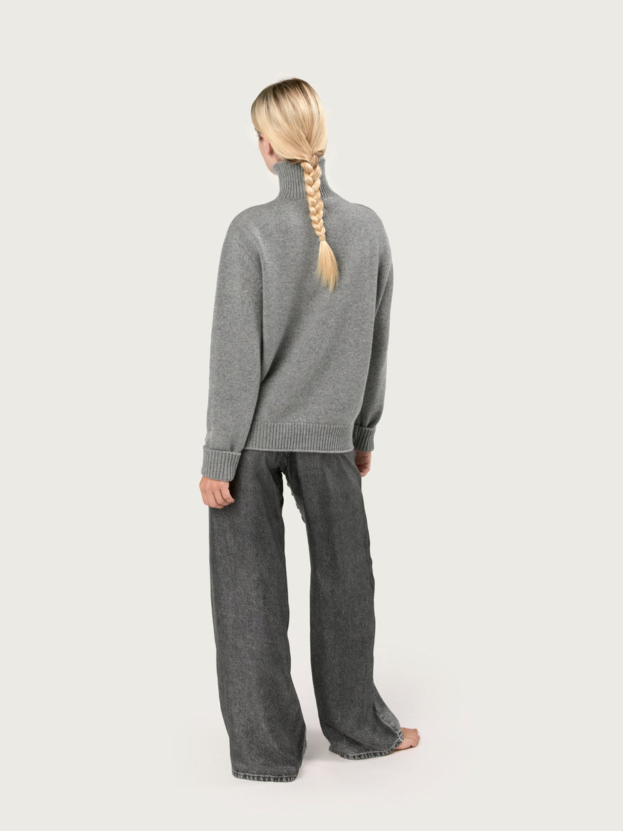 THE NICO ROLLNECK | GREY FLANNEL