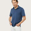 COTTON SHORT SLEEVE POLO | MIDNIGHT BLUE