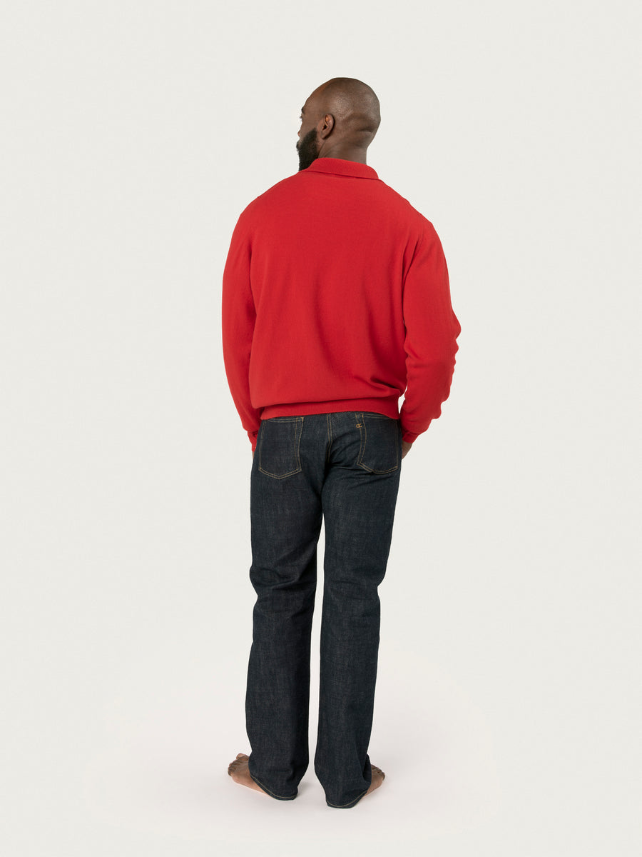THE POLO SWEATER | CARDINAL