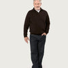 THE POLO SWEATER | DARK BROWN