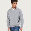 THE POLO SWEATER | GREY FLANNEL