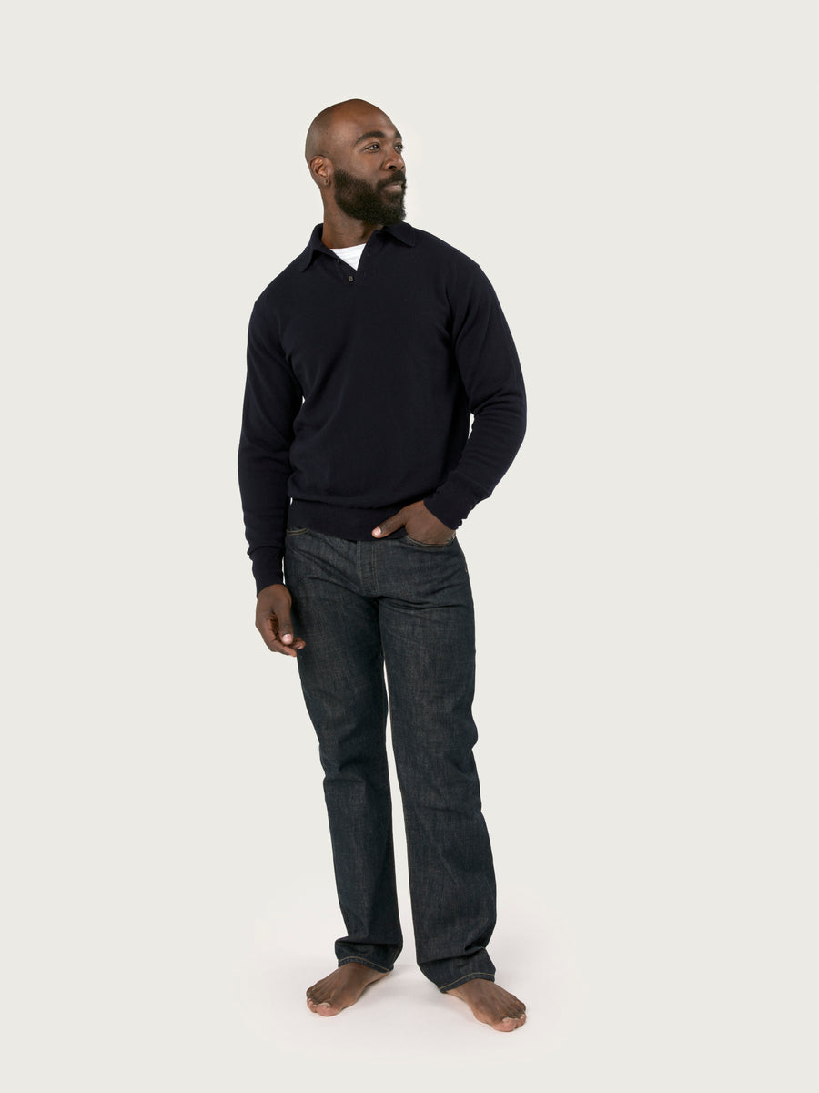 THE POLO SWEATER | NAVY