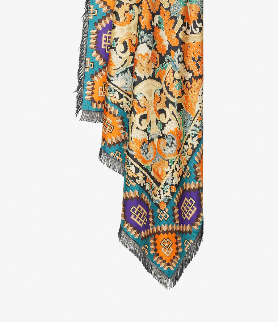 THE FRINGED SILK SCARF | PRUSSIAN KINGDOM