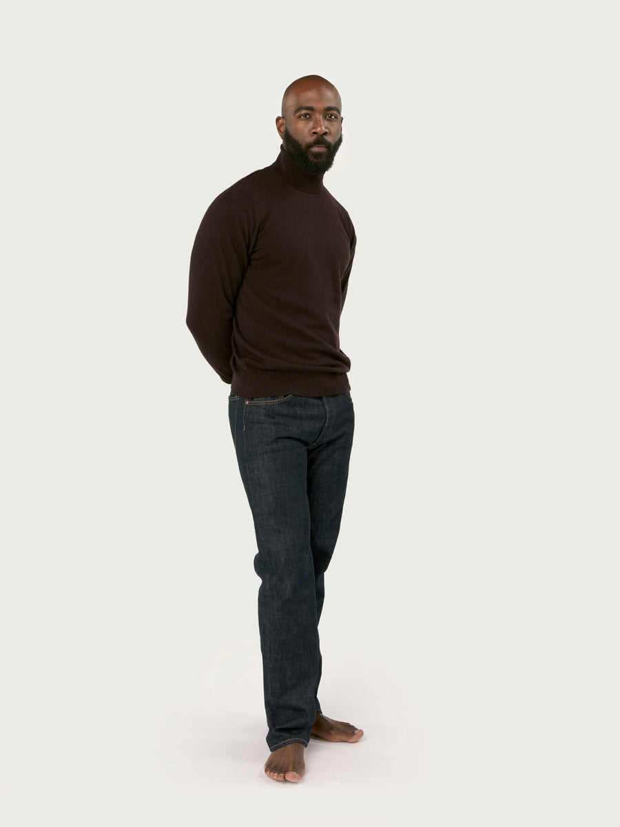 THE CLASSIC ROLLNECK | DARK BROWN