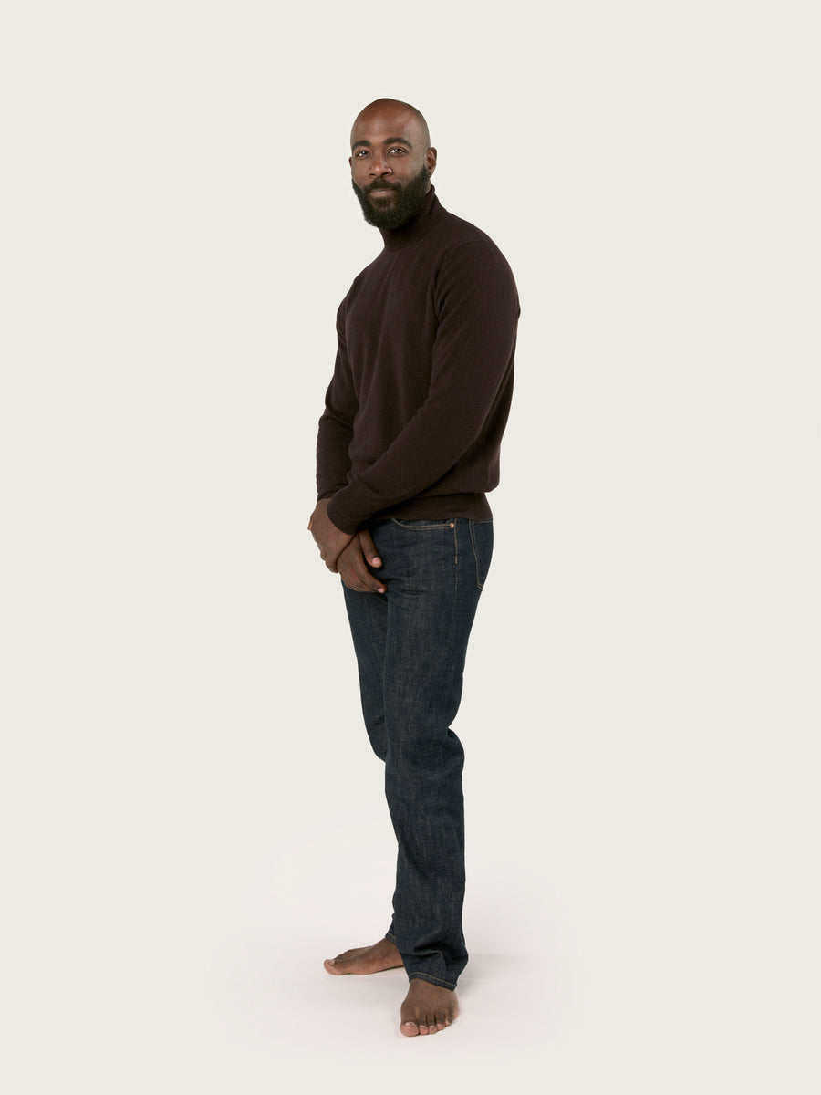 THE CLASSIC ROLLNECK | DARK BROWN