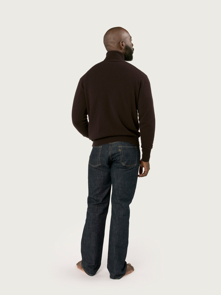 THE CLASSIC ROLLNECK | DARK BROWN