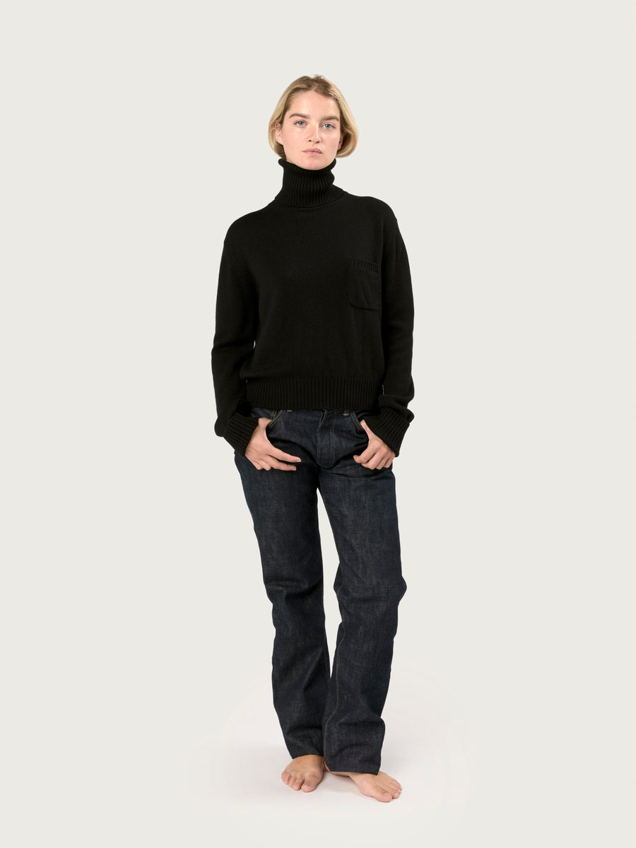 THE ROLLNECK POCKET | BLACK