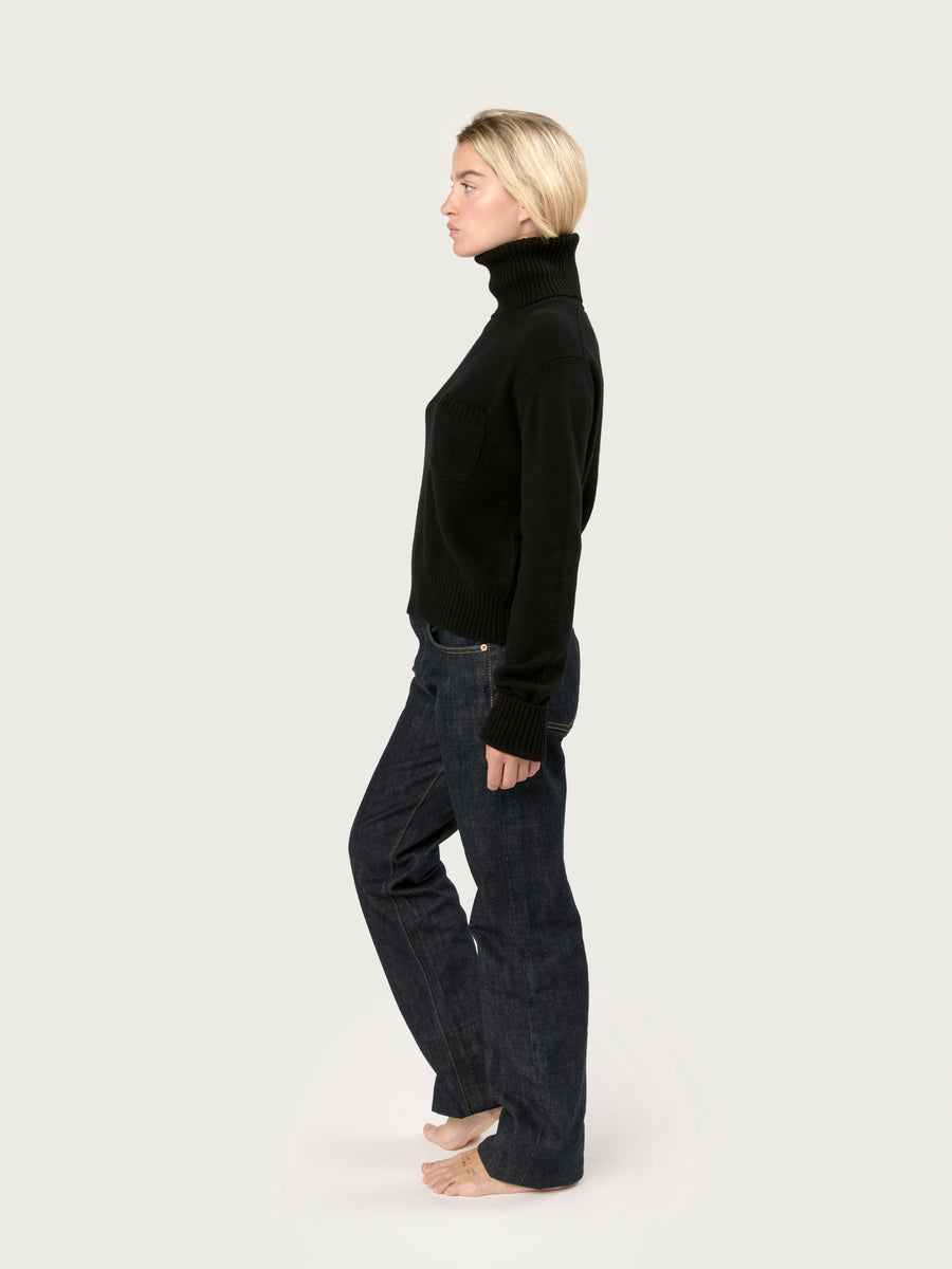 THE ROLLNECK POCKET | BLACK