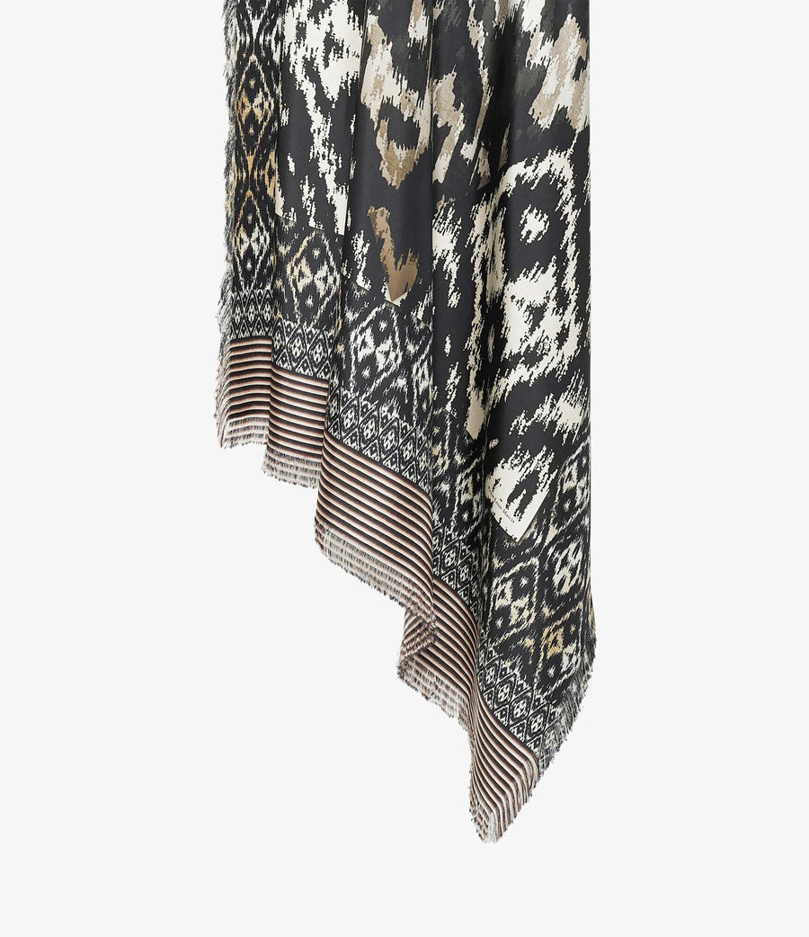 THE FRINGED SILK SCARF | BASALT MOUNTAINS
