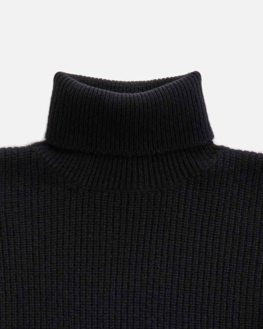 THE 6 PLY BIG ROLLNECK | BLACK