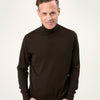 THE MEN'S SUPER LIGHT ROLLNECK SWEATER | DARK BROWN