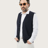 SLEEVELESS CARDIGAN | NAVY