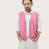 SLEEVELESS CARDIGAN | PARSONS PINK