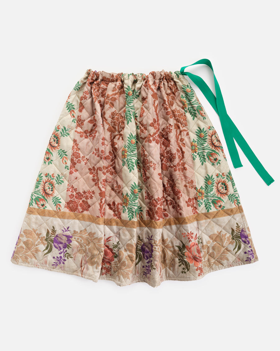 THE SILK PADDED SKIRT | VERDE