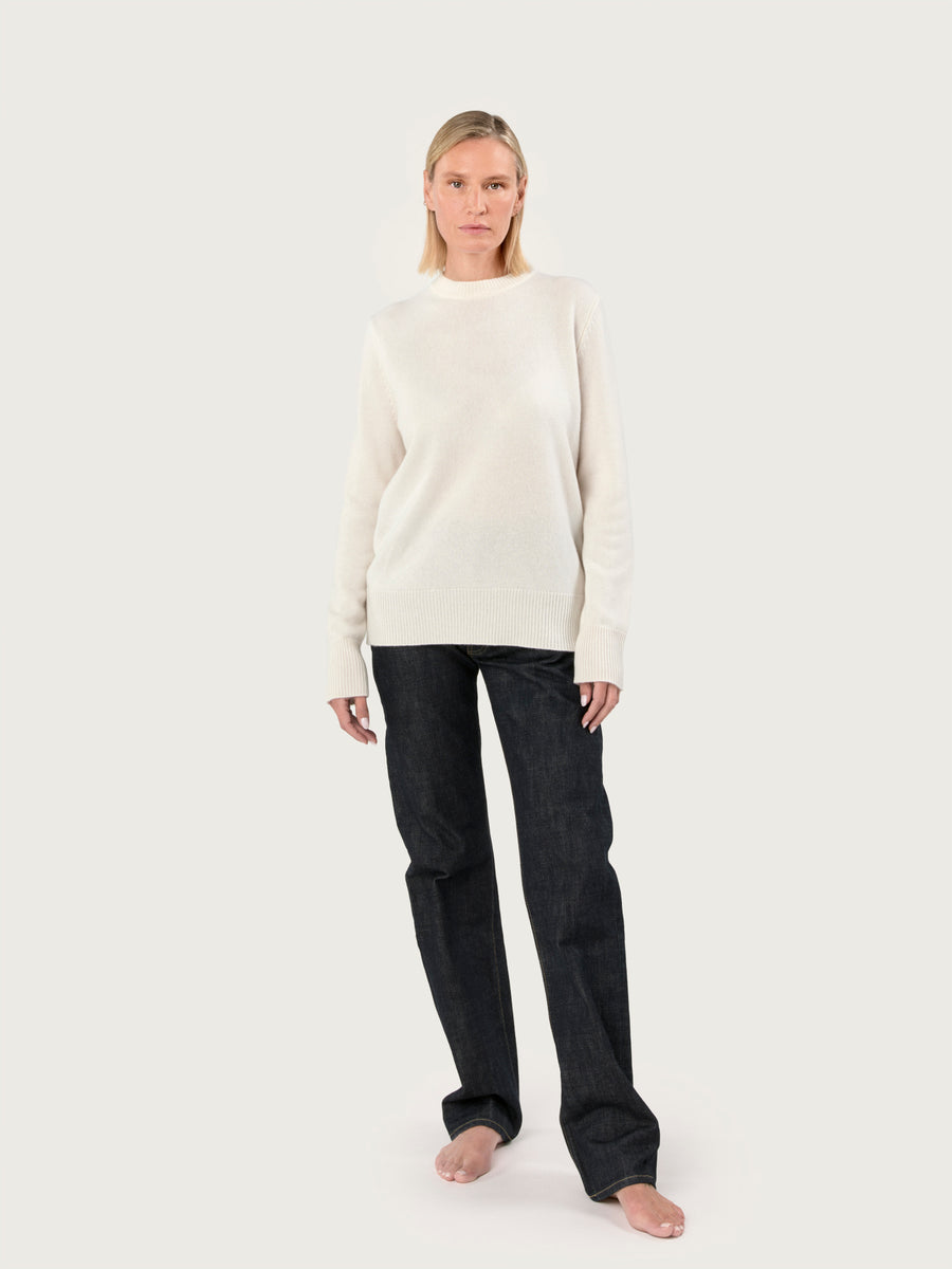 THE TATIANA CREWNECK | ICE WHITE