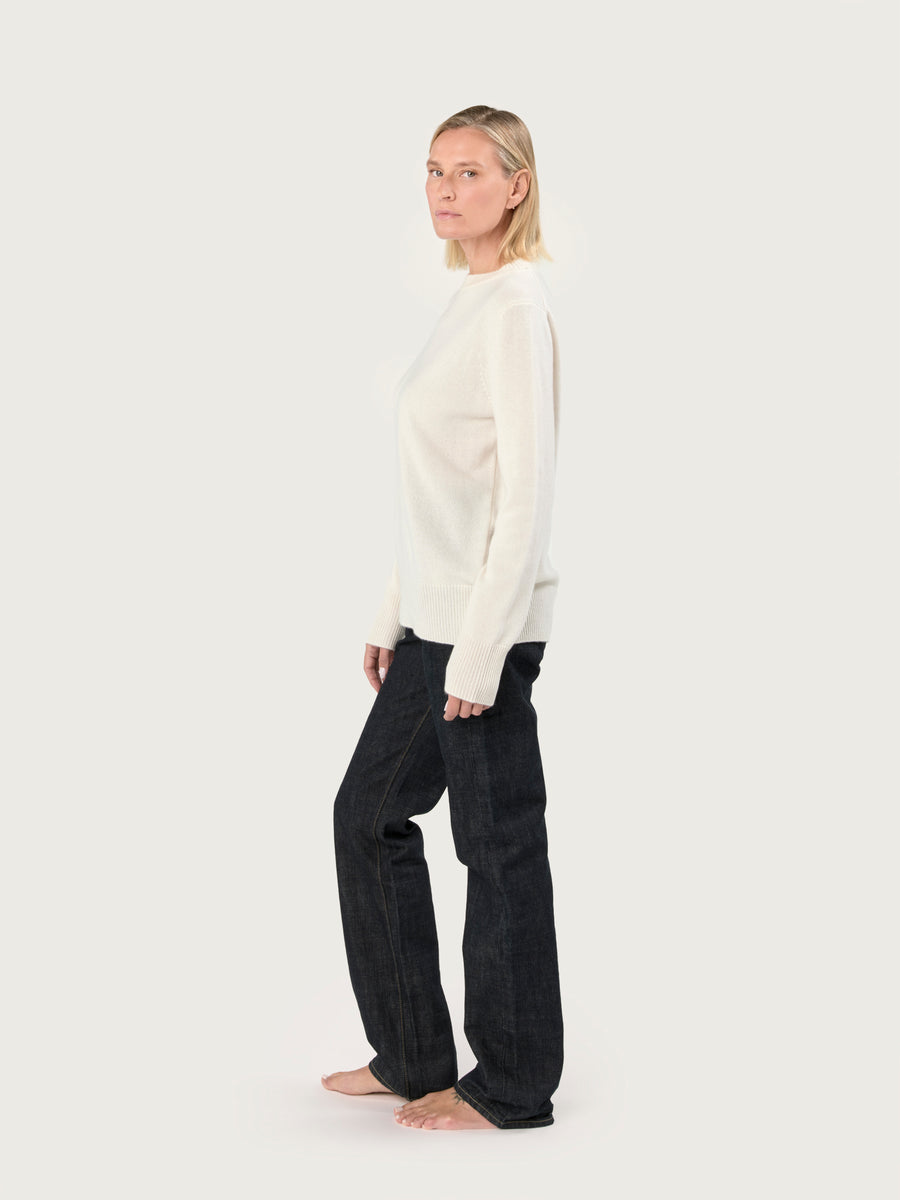 THE TATIANA CREWNECK | ICE WHITE