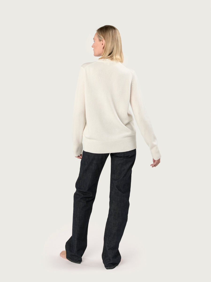 THE TATIANA CREWNECK | ICE WHITE