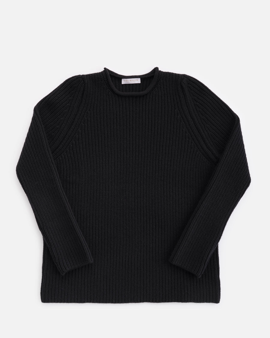 THE 6 PLY CREWNECK TUNIC | Black