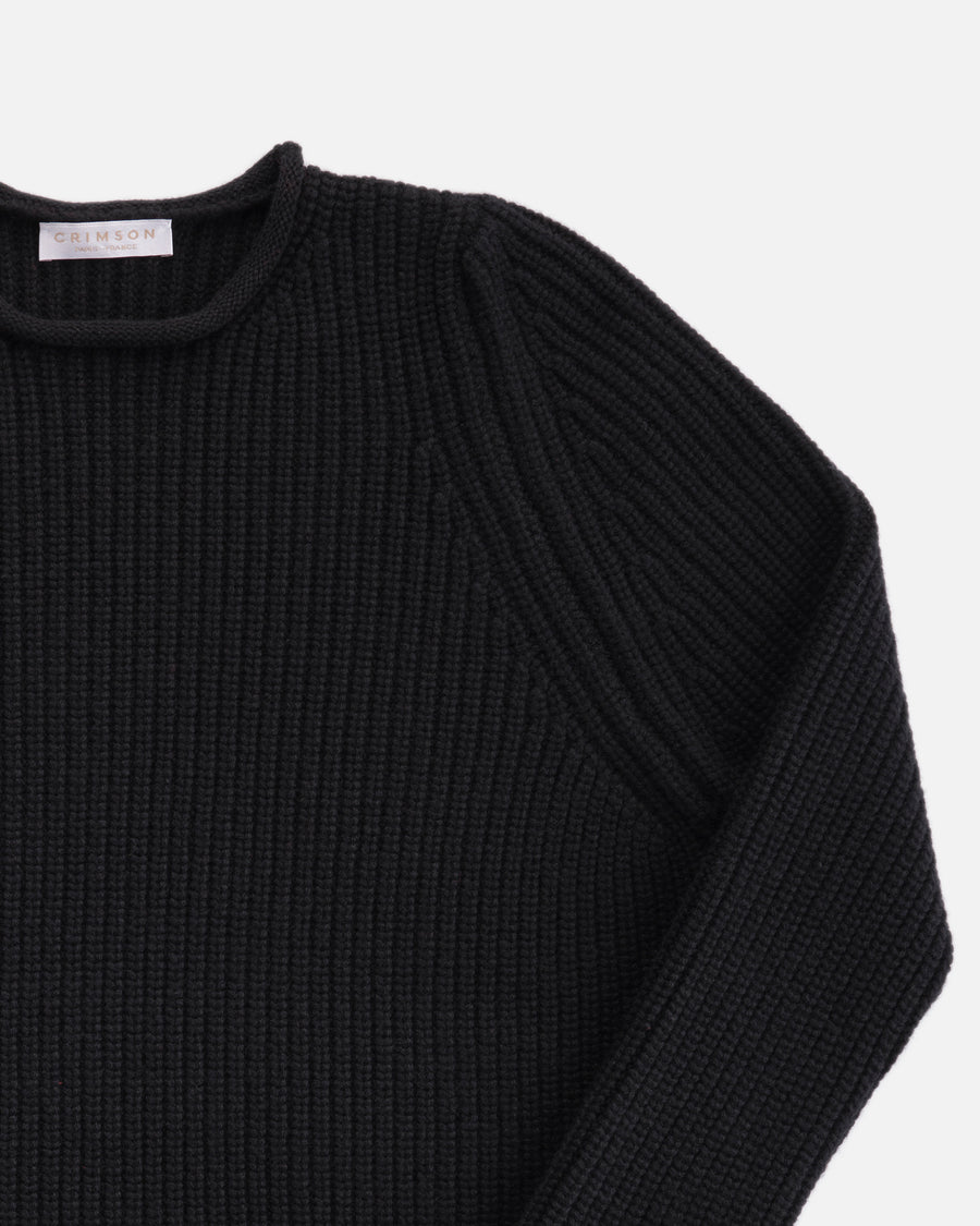 THE 6 PLY CREWNECK TUNIC | Black