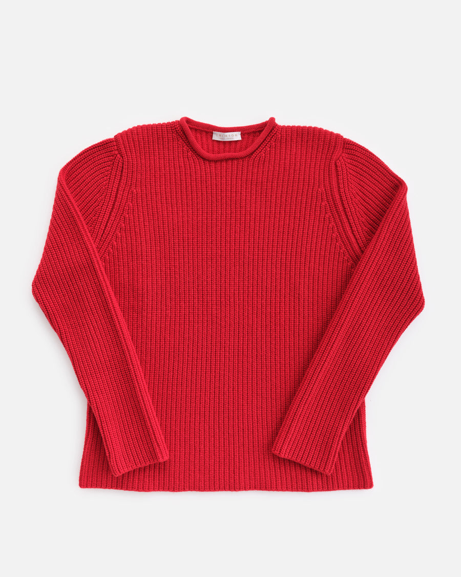 THE 6 PLY CREWNECK TUNIC | Cardinal