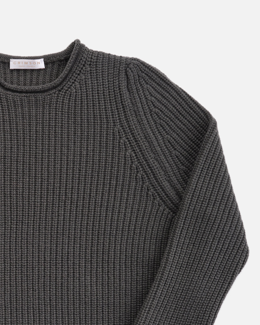 THE 6 PLY CREWNECK TUNIC | Drill Grey