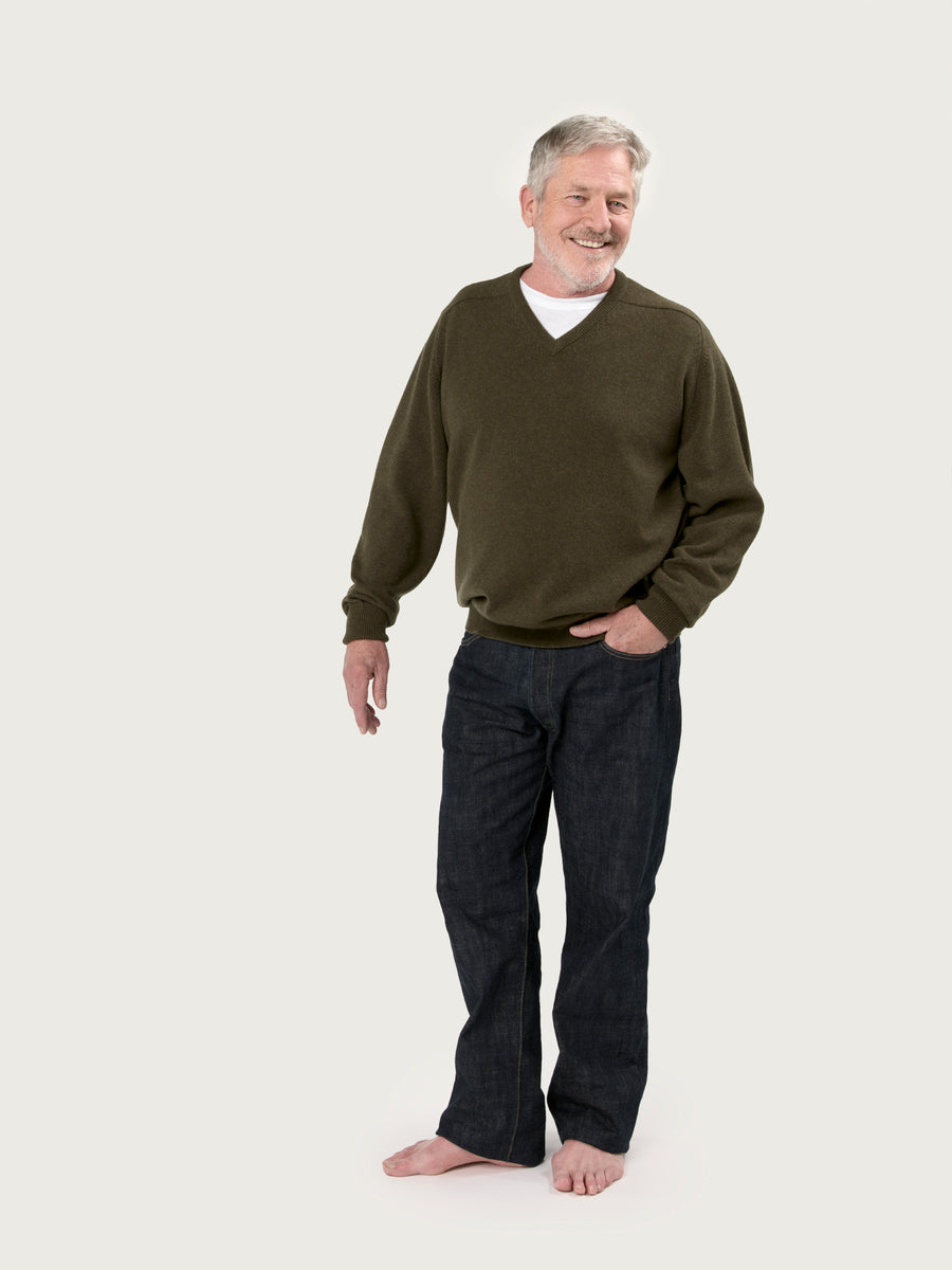 THE 4PLY V-NECK | LODEN