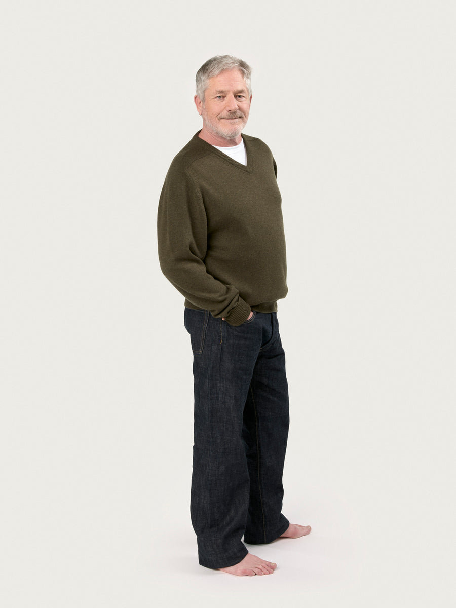 THE 4PLY V-NECK | LODEN
