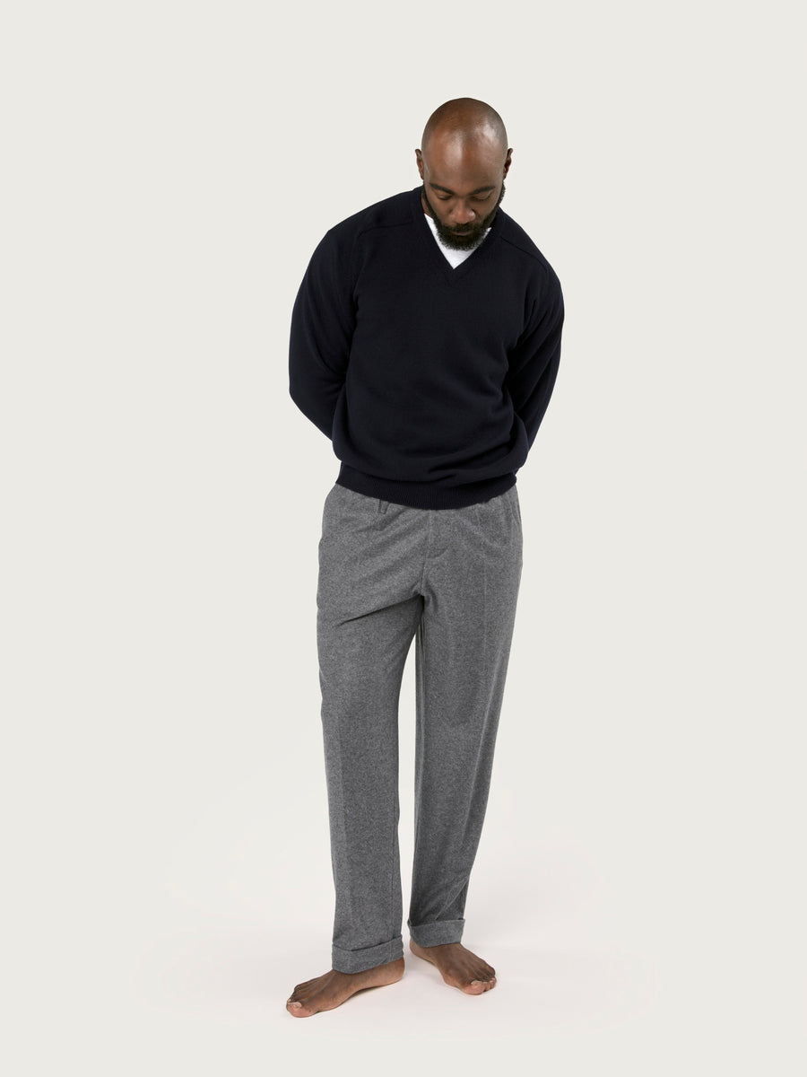 THE CASHMERE PANT | GREY FLANNEL