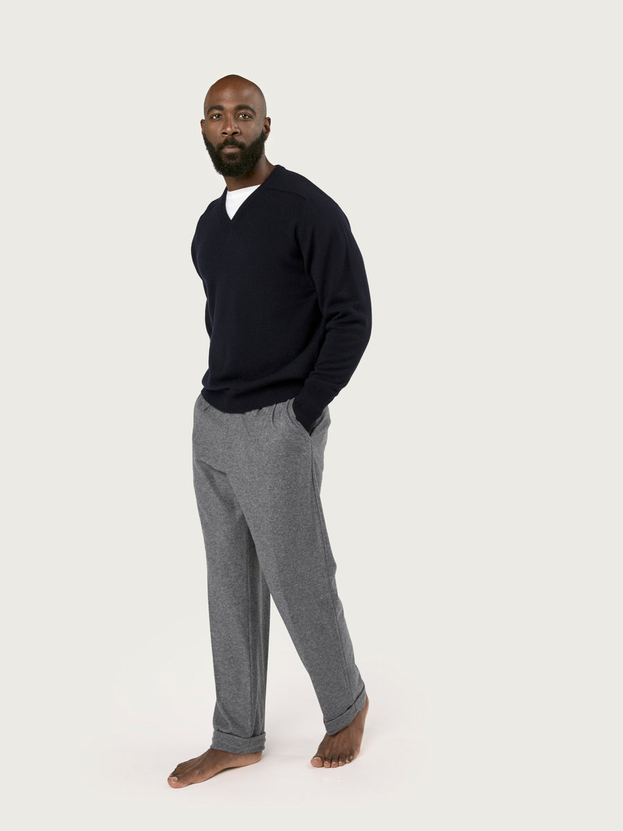 THE CASHMERE PANT | GREY FLANNEL