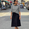 THE LINEN SKIRT | Black