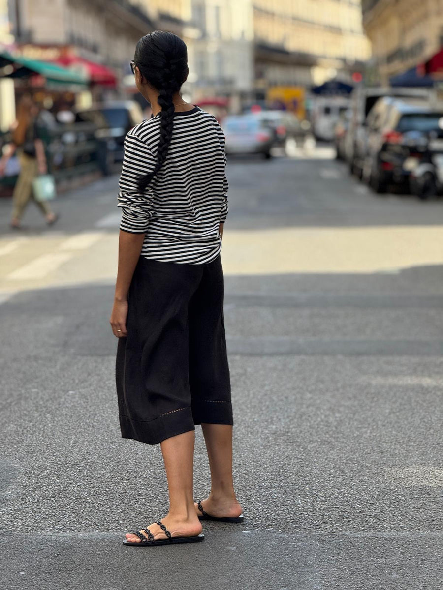 THE LINEN SKIRT | Black