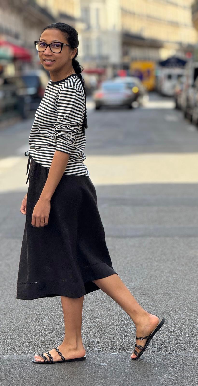 THE LINEN SKIRT | Black