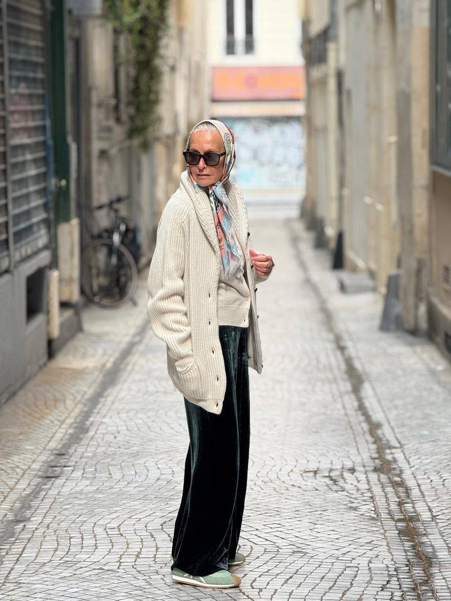 THE KENNEDY CARDIGAN FEMME | CHALK