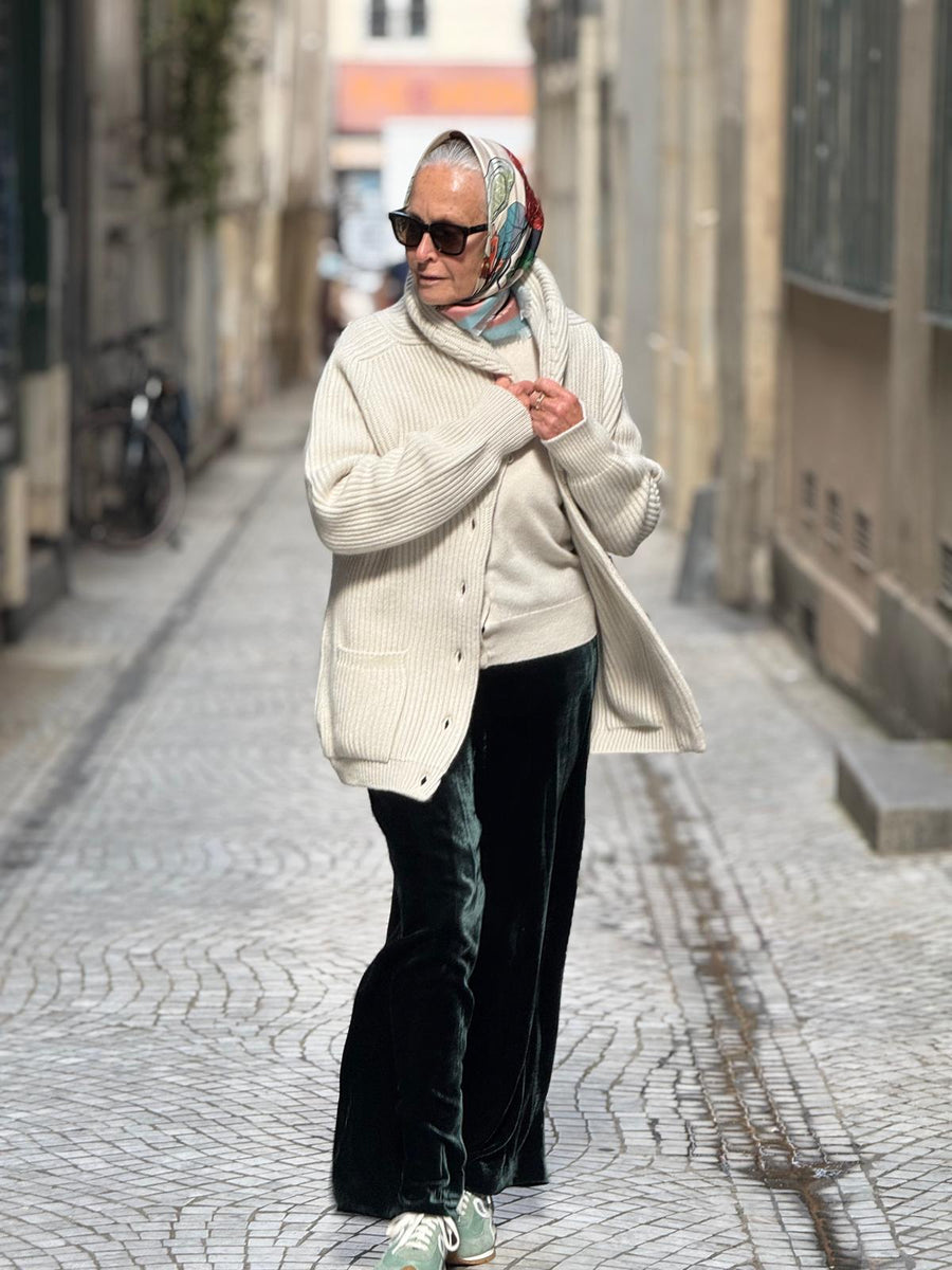 THE KENNEDY CARDIGAN FEMME | CHALK