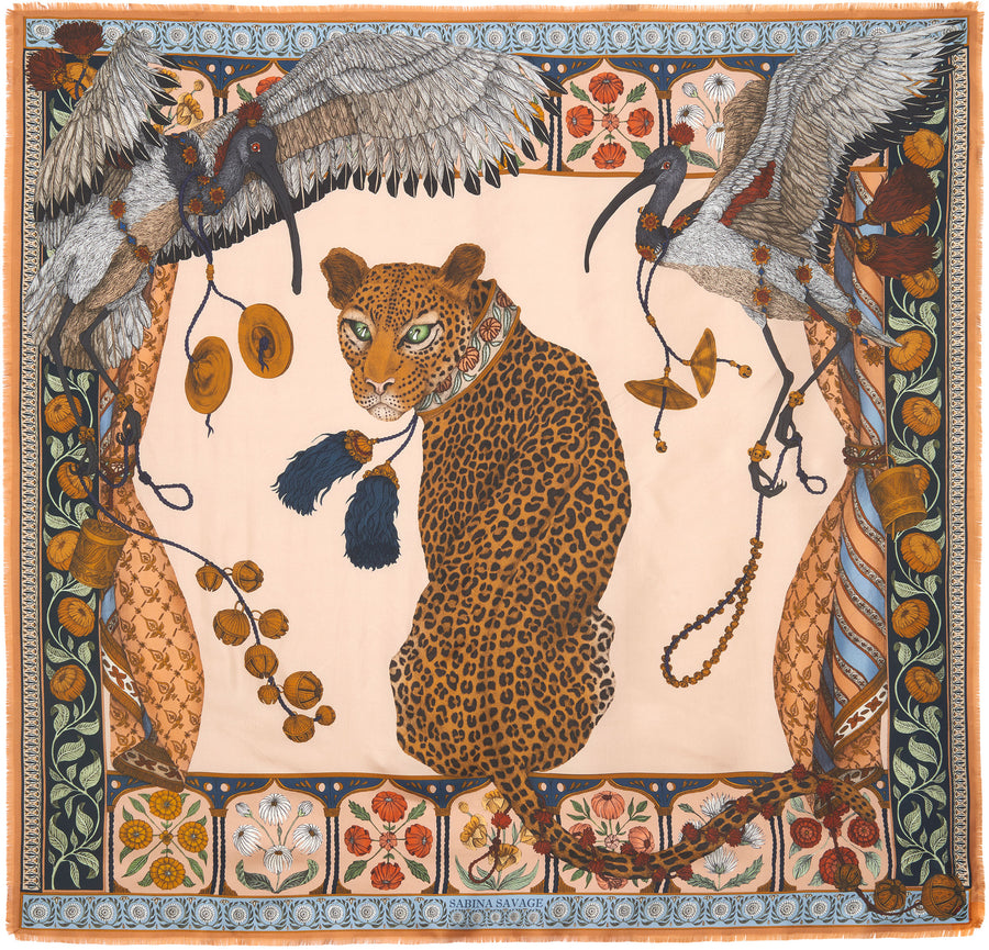 SABINA SAVAGE 135x135 SILK SQUARE | Exclusive | Leopard's Song